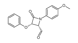 cis-1-(p-methoxyphenyl)-4-formyl-3-phenoxy-2-azetidinone结构式