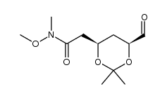 2-[(4R,6S)-6-formyl-2,2-dimethyl-[1,3]dioxan-4-yl]-N-methoxy-N-methyl-acetamide结构式