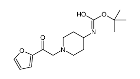 [1-(2-Furan-2-yl-2-oxo-ethyl)-piperidin-4-yl]-carbamic acid tert-butyl ester structure