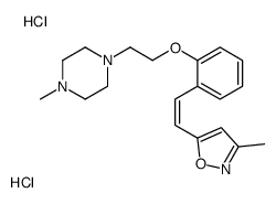 1-methyl-4-[2-[2-[(E)-2-(3-methyloxazol-5-yl)ethenyl]phenoxy]ethyl]pip erazine dihydrochloride Structure