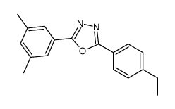2-(3,5-dimethylphenyl)-5-(4-ethylphenyl)-1,3,4-oxadiazole Structure
