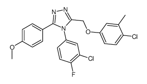 4-(3-chloro-4-fluorophenyl)-3-[(4-chloro-3-methylphenoxy)methyl]-5-(4-methoxyphenyl)-1,2,4-triazole Structure