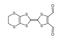 2-(5,6-Dihydro-[1,3]dithiolo[4,5-b][1,4]dithiin-2-ylidene)-[1,3]dithiole-4,5-dicarbaldehyde Structure