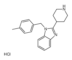 1-[(4-methylphenyl)methyl]-2-piperidin-4-ylbenzimidazole,hydrochloride结构式