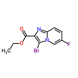 Ethyl 3-bromo-6-fluoroimidazo[1,2-a]pyridine-2-carboxylate structure