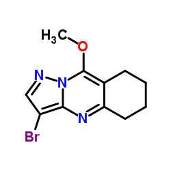 3-Bromo-9-methoxy-5,6,7,8-tetrahydropyrazolo[5,1-b]quinazoline结构式