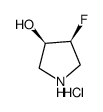 顺式-4-氟吡咯烷-3-醇盐酸盐结构式