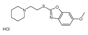 6-methoxy-2-(2-piperidin-1-ium-1-ylethylsulfanyl)-1,3-benzoxazole,chloride结构式