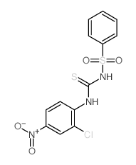 Benzenesulfonamide, N-[[(2-chloro-4-nitrophenyl)amino]thioxomethyl]- Structure