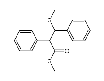 2,3-Diphenyl-3-methylthio-thiopropansaeure-S-methylester Structure