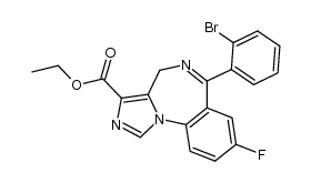 6-(2-bromophenyl)-8-fluoro-4H-imidazo[1,5-a][1,4]benzo-diazepine-3-carboxylic acid ethyl ester Structure