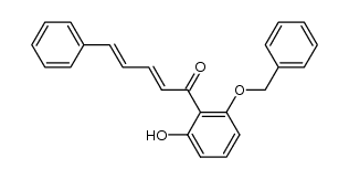 (2E,4E)-1-(2-(benzyloxy)-6-hydroxyphenyl)-5-phenylpenta-2,4-dien-1-one结构式