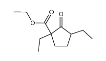 1,3-diethyl-2-oxo-cyclopentanecarboxylic acid ethyl ester Structure