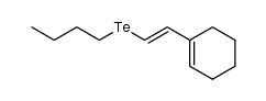 (E)-butyl(2-(cyclohex-1-en-1-yl)vinyl)tellane结构式