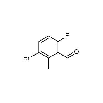 3-Bromo-6-fluoro-2-methylbenzaldehyde Structure