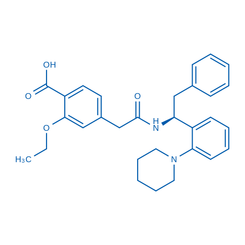 (S)-2-Ethoxy-4-(2-oxo-2-((2-phenyl-1-(2-(piperidin-1-yl)phenyl)ethyl)amino)ethyl)benzoic acid picture