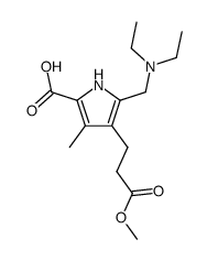 5-((diethylamino)methyl)-4-(3-methoxy-3-oxopropyl)-3-methyl-1H-pyrrole-2-carboxylic acid结构式