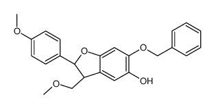 (2S,3R)-3-(methoxymethyl)-2-(4-methoxyphenyl)-6-phenylmethoxy-2,3-dihydro-1-benzofuran-5-ol Structure