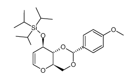 4,6-O-(4-methoxybenzylidene)-3-O-(triisopropyl)silyl-D-(-)-glucal Structure