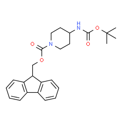 1-Fmoc-4-Boc-氨基哌啶结构式