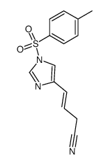 (E)-4-(1-tosyl-1H-imidazol-4-yl)but-3-enenitrile结构式