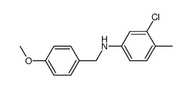 3-Chloro-N-(4-Methoxybenzyl)-4-Methylaniline结构式
