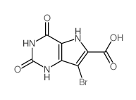 1H-Pyrrolo[3,2-d]pyrimidine-6-carboxylicacid, 7-bromo-2,3,4,5-tetrahydro-2,4-dioxo-结构式