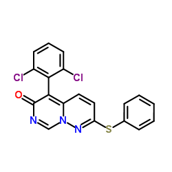 5-(2,6-DICHLOROPHENYL)-2-(PHENYLTHIO)-6H-PYRIMIDO[1,6-B]PYRIDAZIN-6-ONE structure