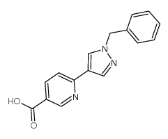6-(1-Benzyl-1H-pyrazol-4-yl)-nicotinic acid结构式