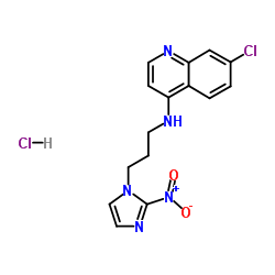 4-(3-(2-nitro-1-imidazolyl)-propylamino)-7-chloroquinoline hydrochloride结构式