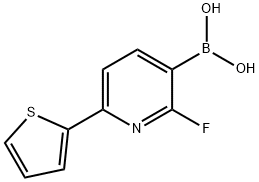 2-Fluoro-6-(2-thienyl)pyridine-3-boronic acid结构式