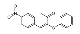 4-(4-nitrophenyl)-3-phenylsulfanylbut-3-en-2-one结构式