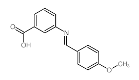 Benzoic acid,3-[[(4-methoxyphenyl)methylene]amino]-结构式