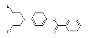 [4-(bis(2-bromoethyl)amino)phenyl] benzoate structure