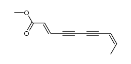 (2E,8Z)-2,8-Decadiene-4,6-diynoic acid methyl ester structure