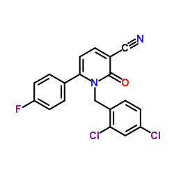 1-(2,4-Dichlorobenzyl)-6-(4-fluorophenyl)-2-oxo-1,2-dihydro-3-pyridinecarbonitrile结构式