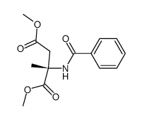 (2S)-2-benzoylamino-2-methyl-succinic acid dimethyl ester结构式