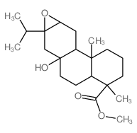 8a-Podocarpan-15-oic acid, 12a,13a-epoxy-8-hydroxy-13-isopropyl-, methyl ester (8CI) structure