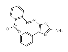 2-Thiazolamine,5-[2-(2-nitrophenyl)diazenyl]-4-phenyl-结构式
