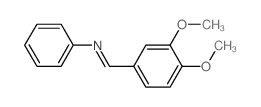 Benzenamine,N-[(3,4-dimethoxyphenyl)methylene]- structure