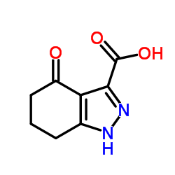 4-oxo-4,5,6,7-tetrahydro-1H-indazole-3-carboxylic acid结构式