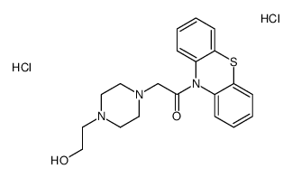 2-[4-(2-hydroxyethyl)piperazin-1-yl]-1-phenothiazin-10-ylethanone,dihydrochloride Structure