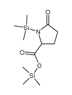 (2S)-1-(Trimethylsilyl)-5-oxopyrrolidine-2-carboxylic acid trimethylsilyl ester structure