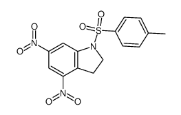 2,3-dihydro-4,6-dinitro-1-(p-toluenesulfonyl)indole Structure