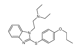 N,N-diethyl-2-[2-(4-propoxyphenyl)sulfanylbenzimidazol-1-yl]ethanamine结构式