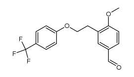 4-methoxy-3-{2-[4-(trifluoromethyl)phenoxy]ethyl}benzaldehyde结构式
