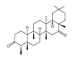 (-)-D:A-Friedooleanane-3,16-dione Structure