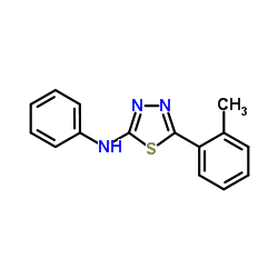 5-(2-Methylphenyl)-N-phenyl-1,3,4-thiadiazol-2-amine结构式