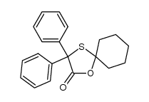 3,3-diphenyl-1-oxa-4-thia-spiro[4.5]decan-2-one结构式