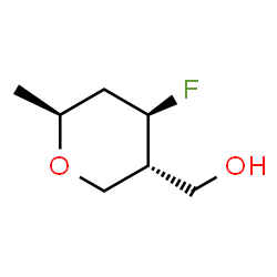 2H-Pyran-3-methanol,4-fluorotetrahydro-6-methyl-,(3R,4R,6S)-rel-(9CI) structure